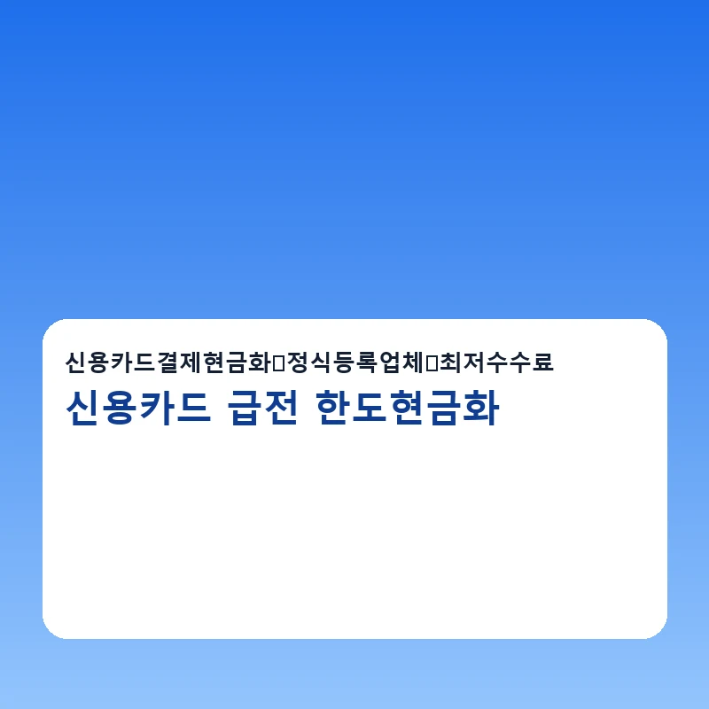 신용카드 급전 한도현금화 이용안내 체크리스트를 보여주는 안내 이미지
